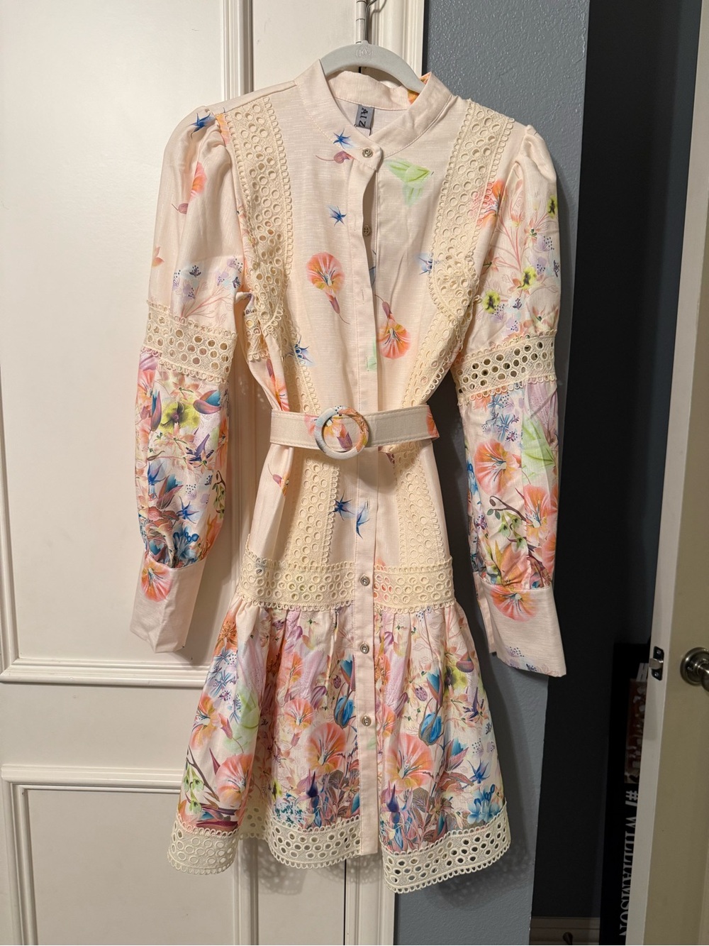 Floral Lookalike Eyelet Dress